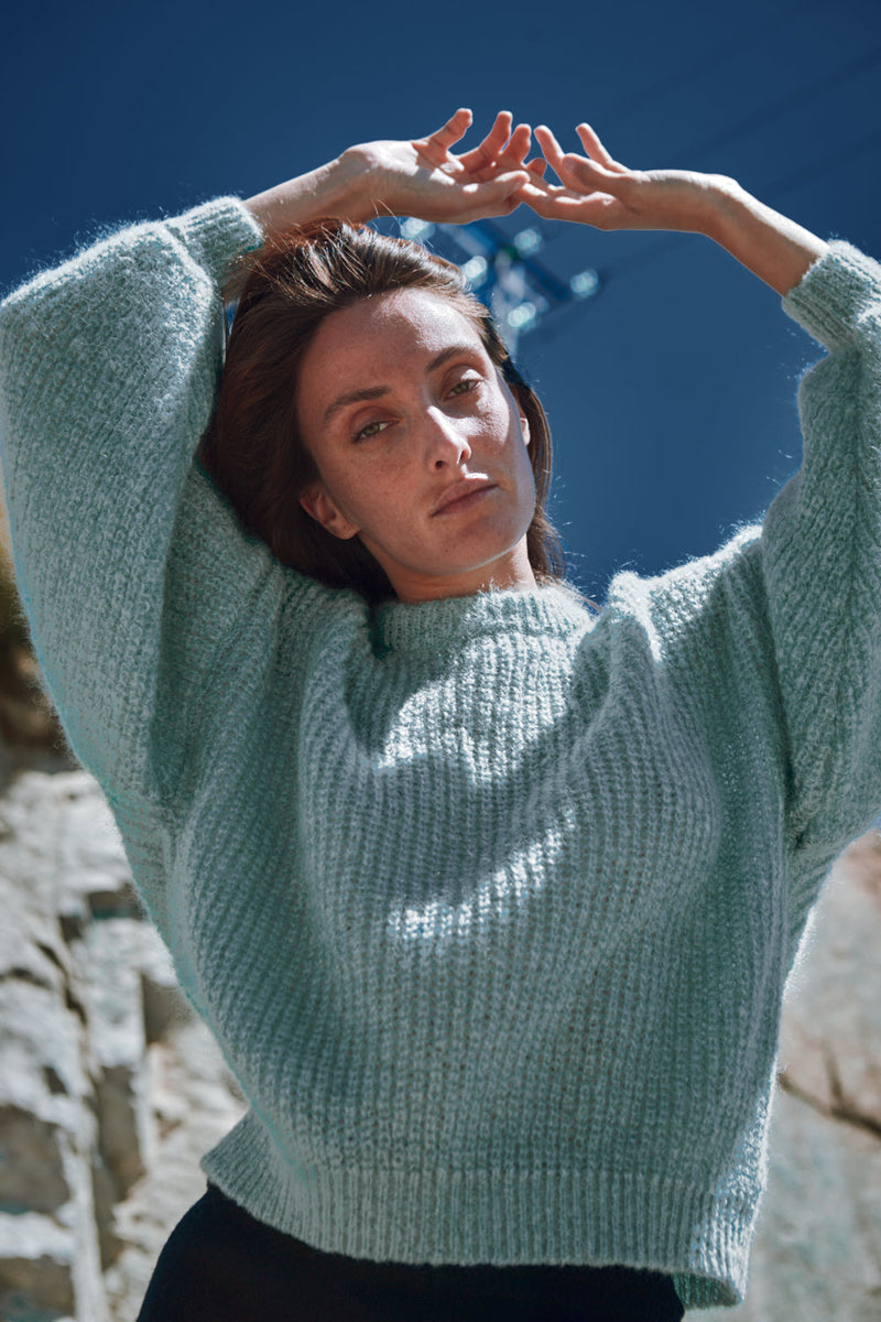 LUCIE Mohair Sweater by Marion Graux x L'Envers - Ice Blue