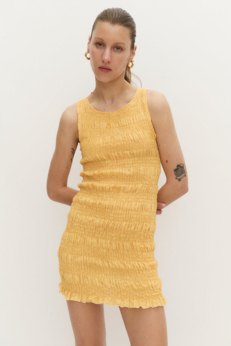 THE LOLA DRESS - ORGANIC COTTON YELLOW