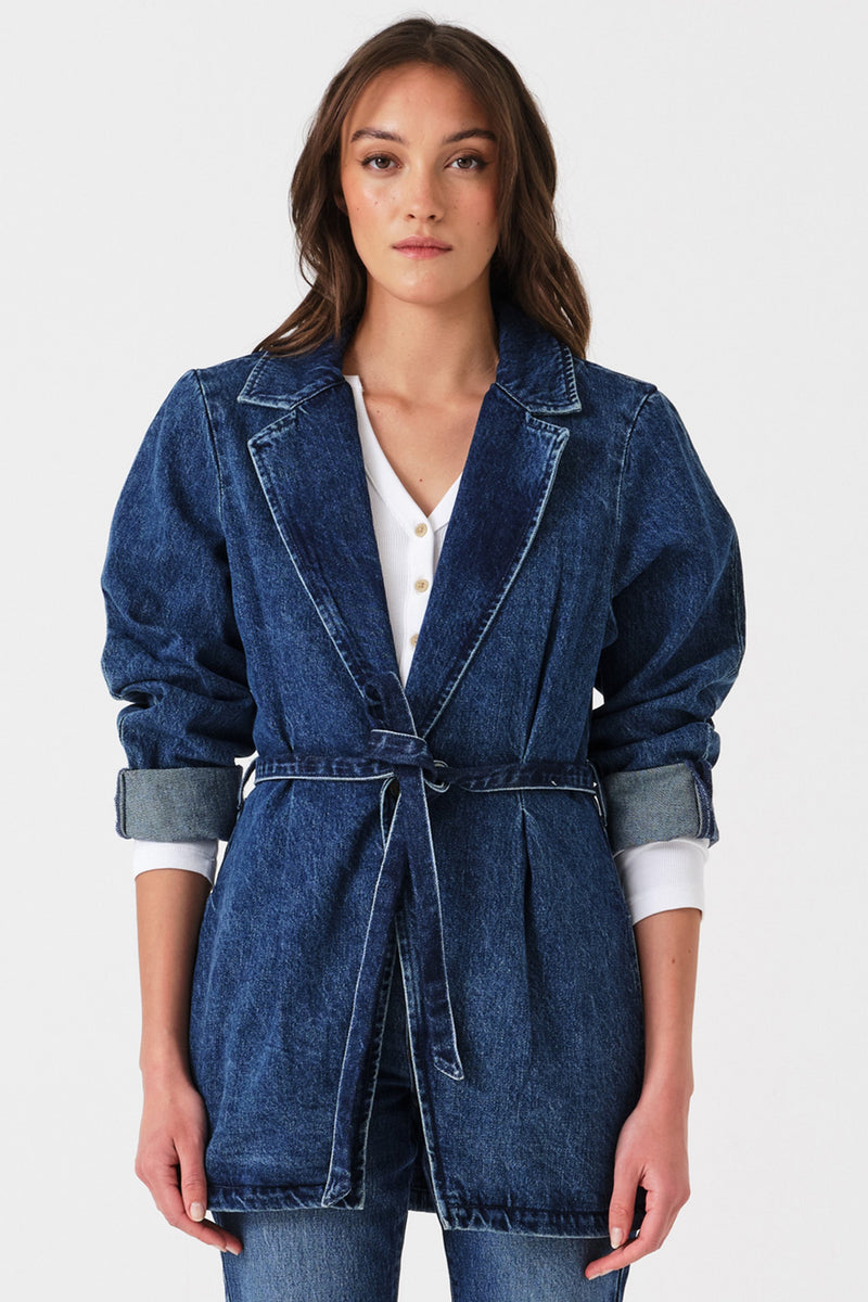 Bette Belted Denim Jacket in Phoenix
