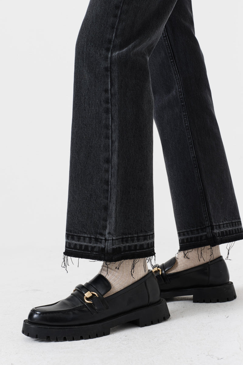 Gigi Kick Flare Jean in Raven