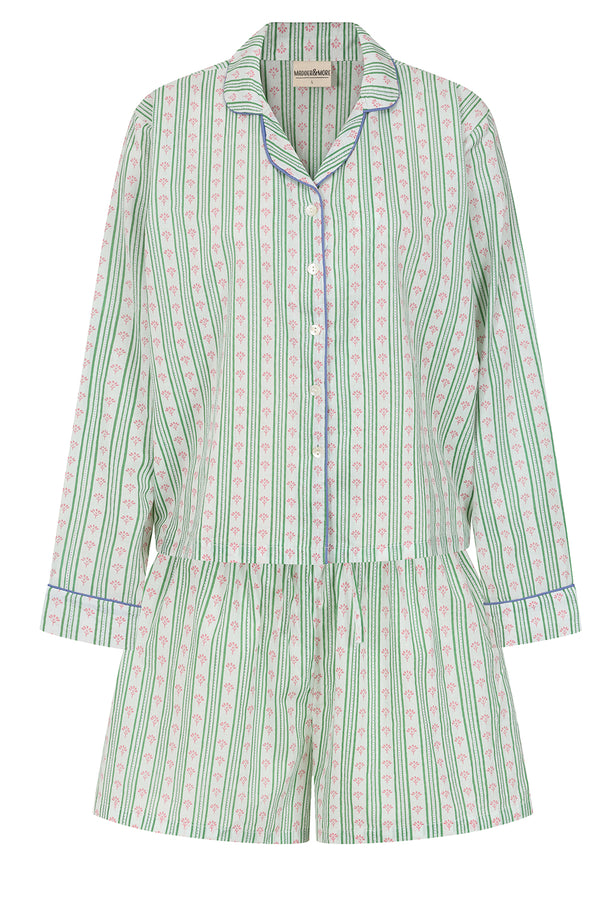 Green Stripe Short Pyjama Set