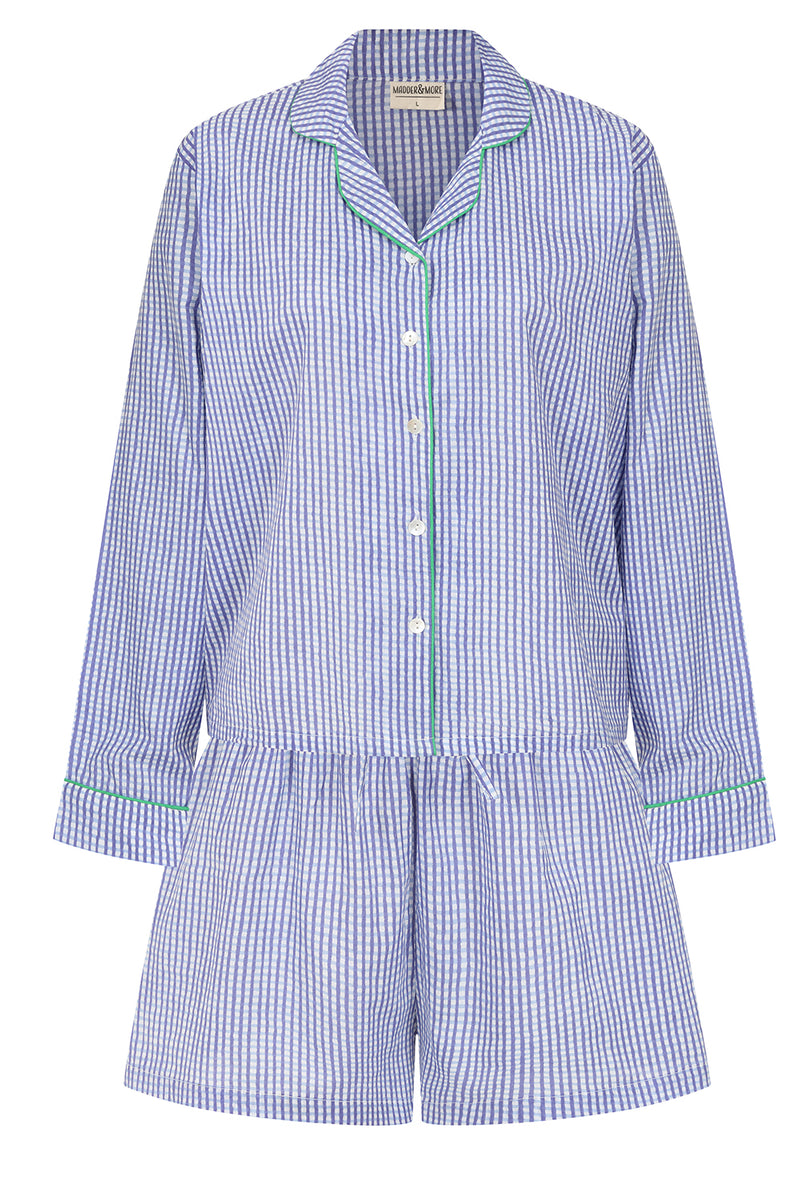 Blue Gingham Short Pyjama Set