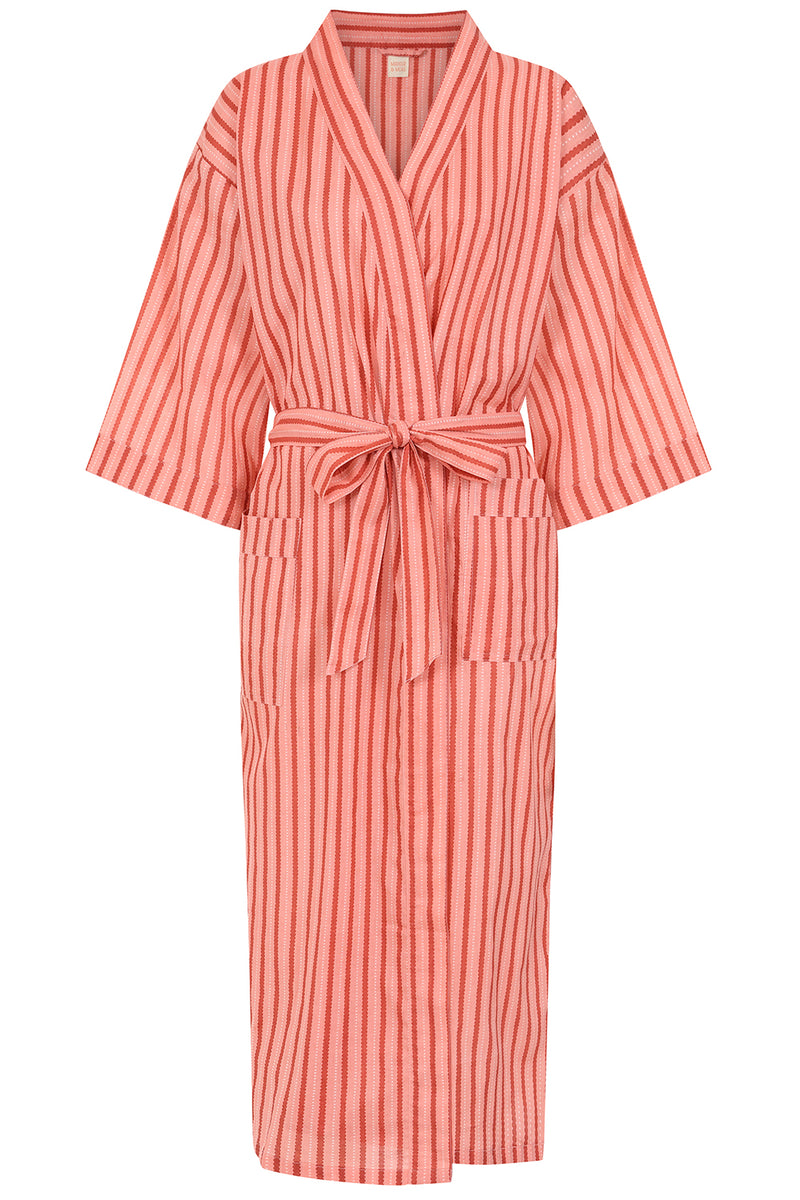 Pink Stripe Robe