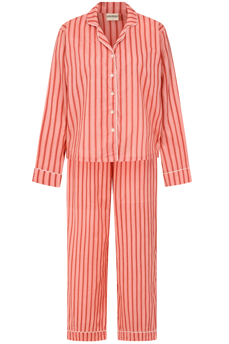 Pink Stripe Long Pyjama Set