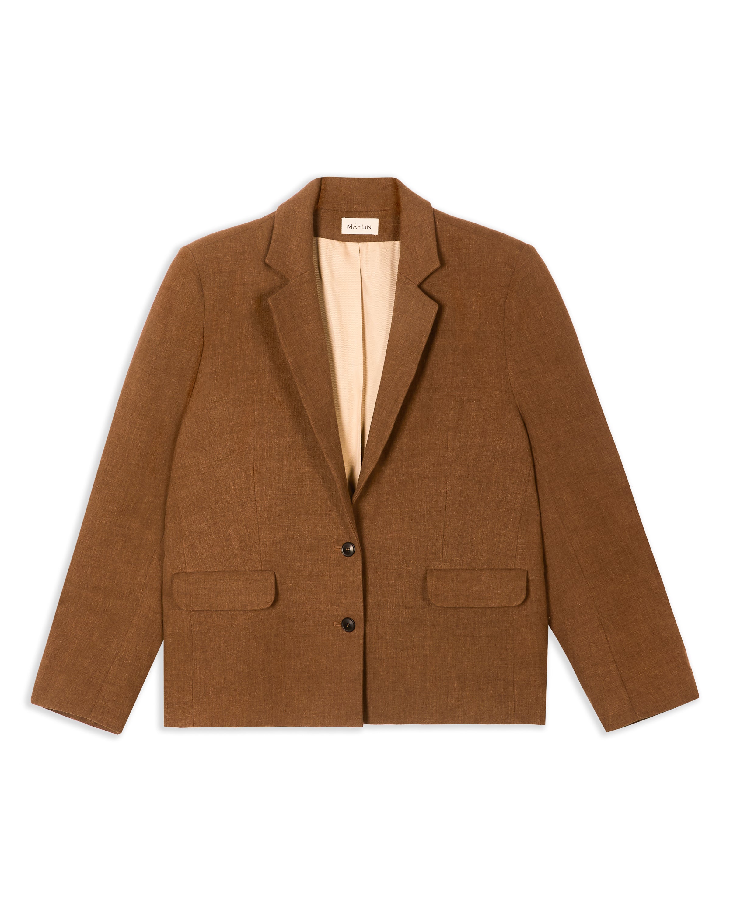 Maeve Linen Wool Blazer  - Cinnamon