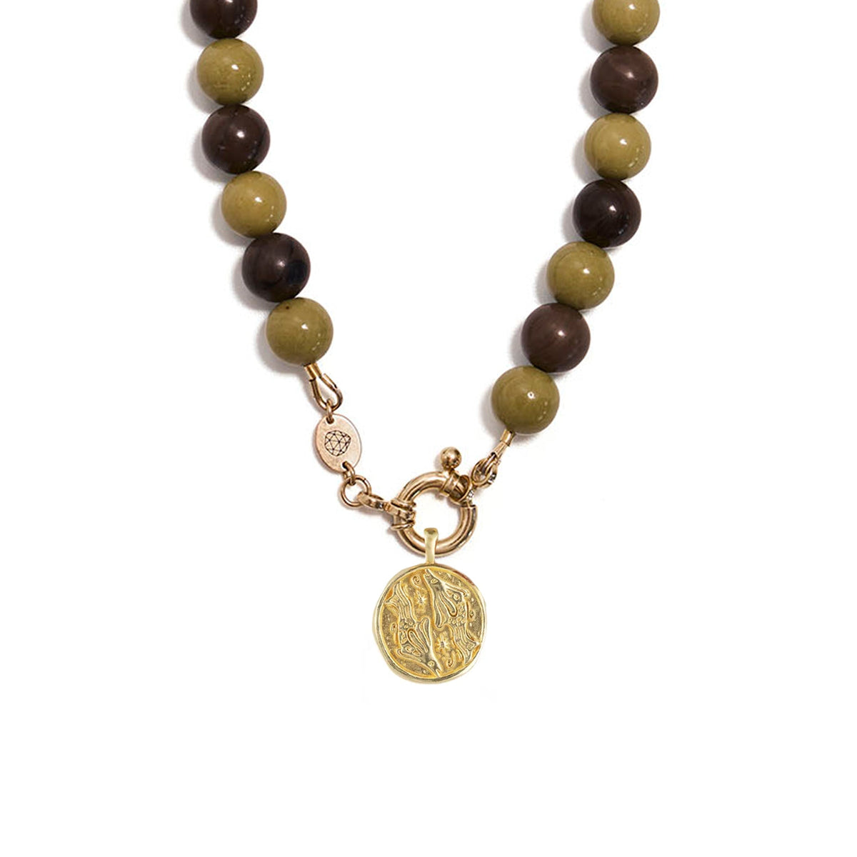 Matcha Jasper Statement Beaded Necklace