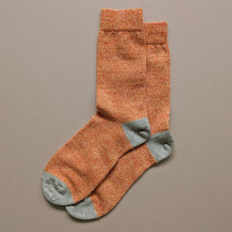 Fine Merino Wool Socks | Tangerine