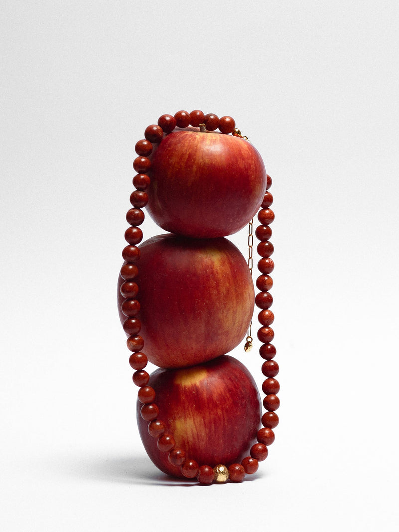 Coral Fireball Necklace