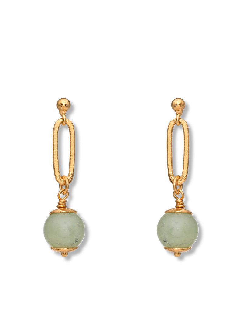 Jade Forest Green Earrings