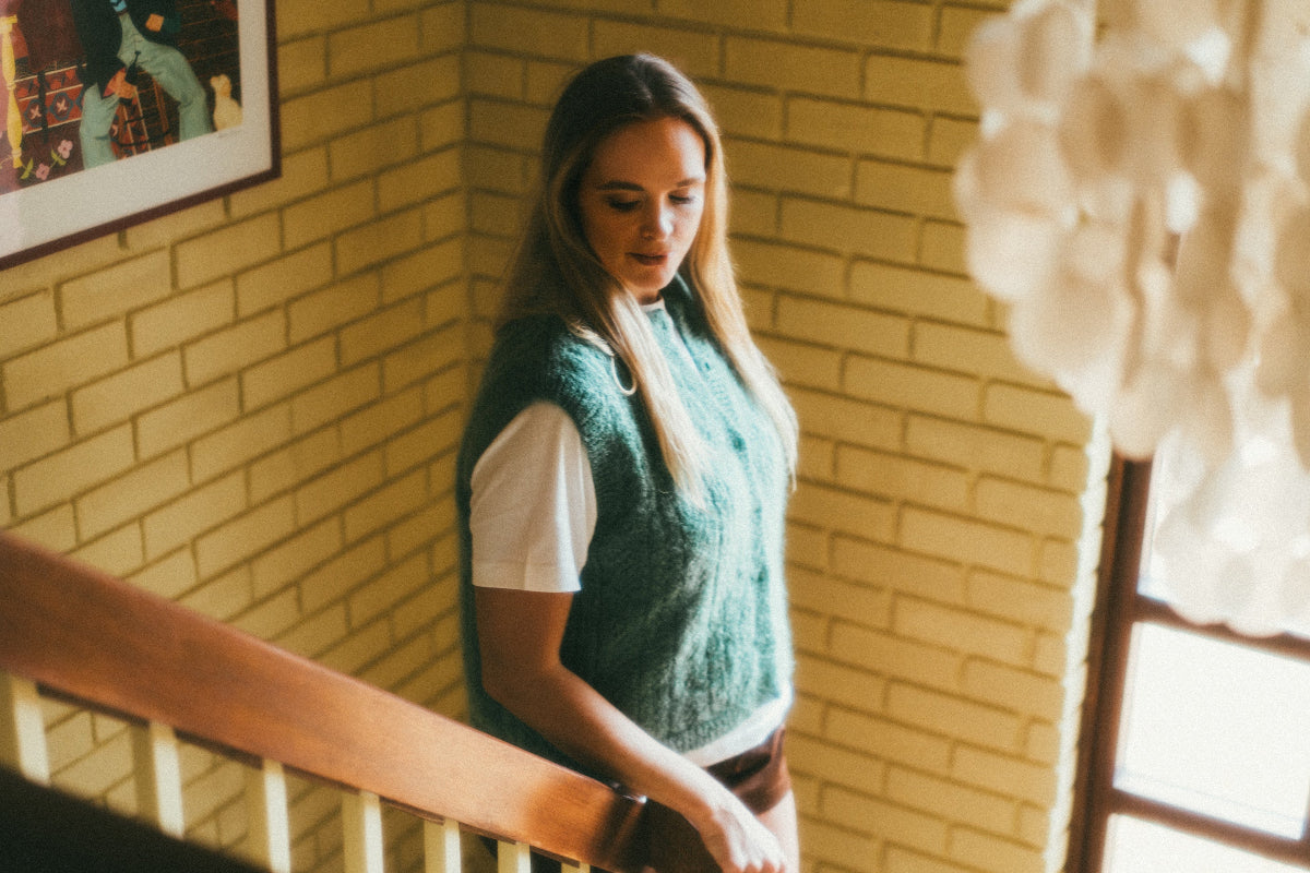 PRE-ORDER: Pointelle Knit Vest - Vanilla