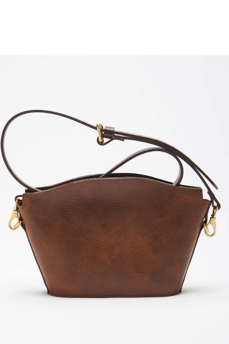 Mini Elwin Leather Handbag Vintage Brown