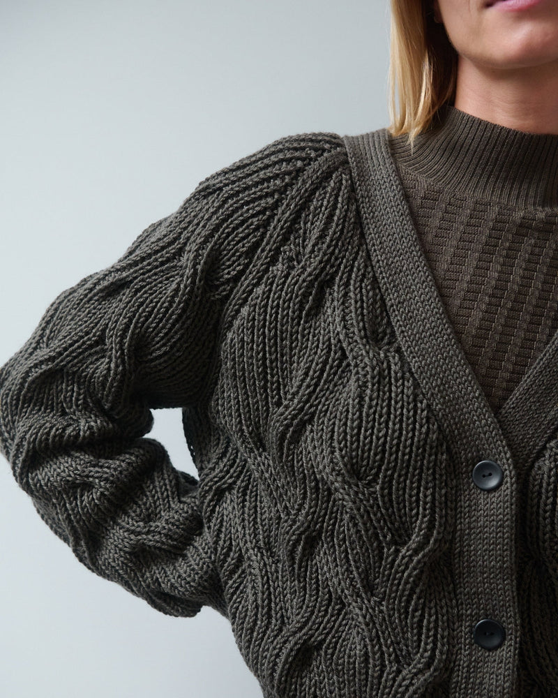 Nemunas: Nettle Merino Wool Cardigan