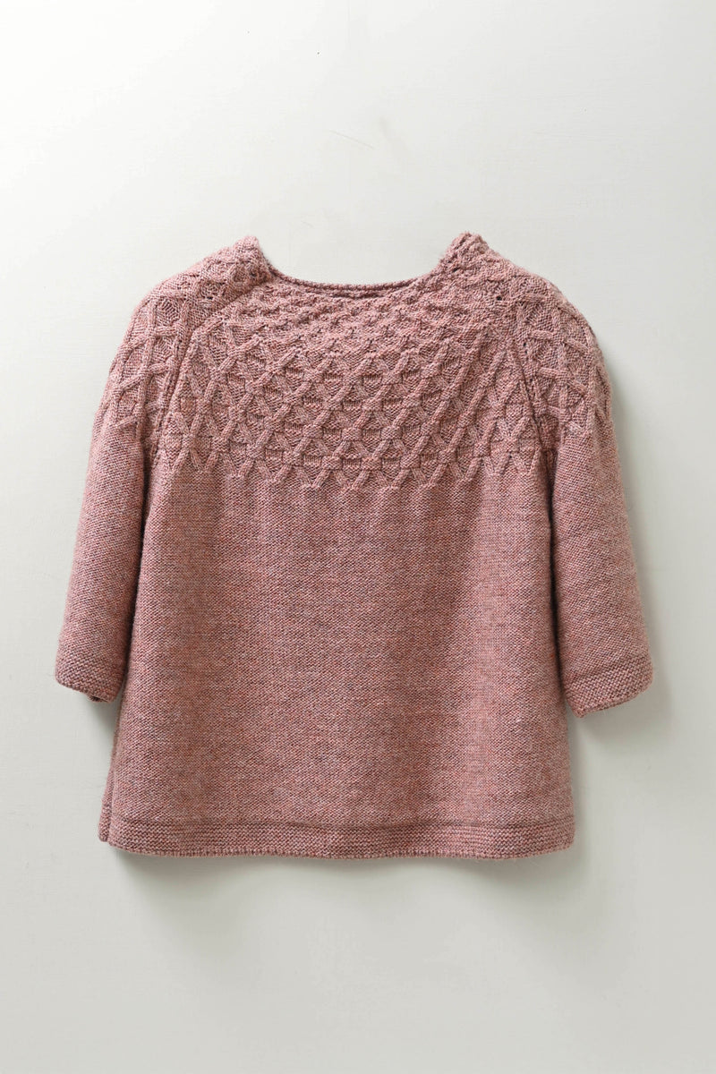 The Elba British Wool Sweater in Old Rose