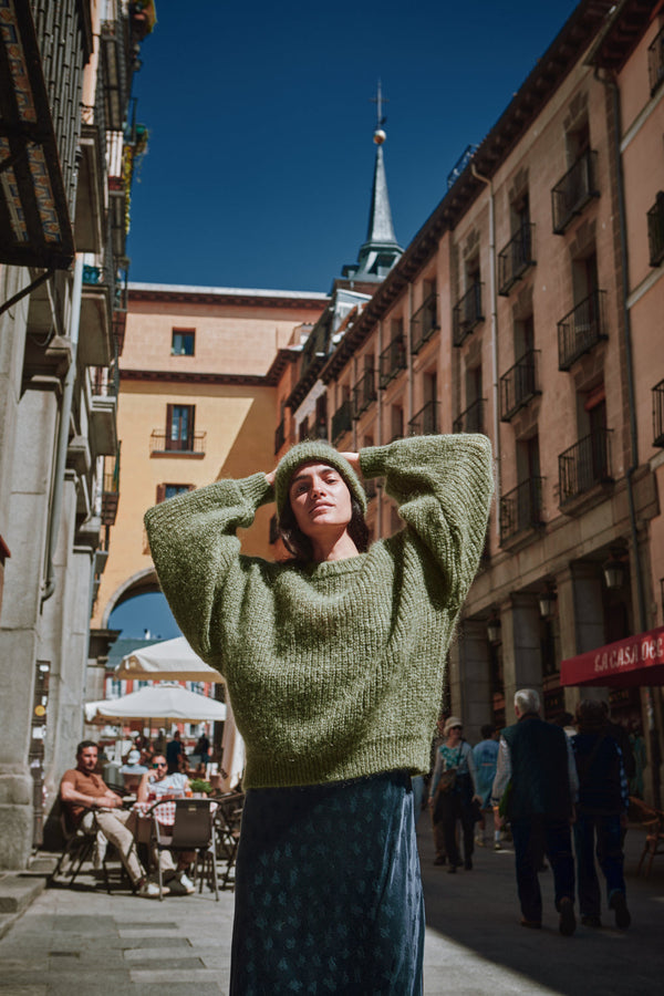 Paul beanie - 100% Cruelty Free Merino Wool in Olive Green - L'Envers