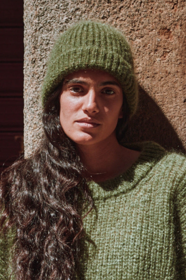 Paul beanie - 100% Cruelty Free Merino Wool in Olive Green - L'Envers
