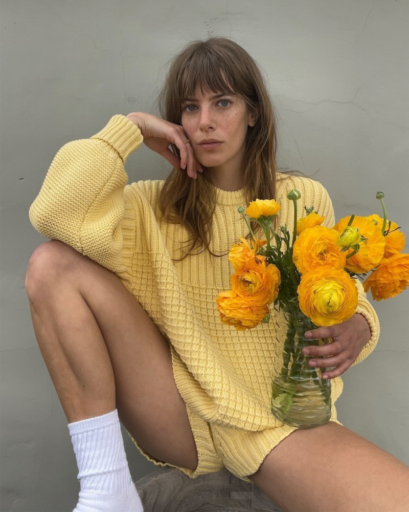 Delčia: Lemon Cotton Sweater