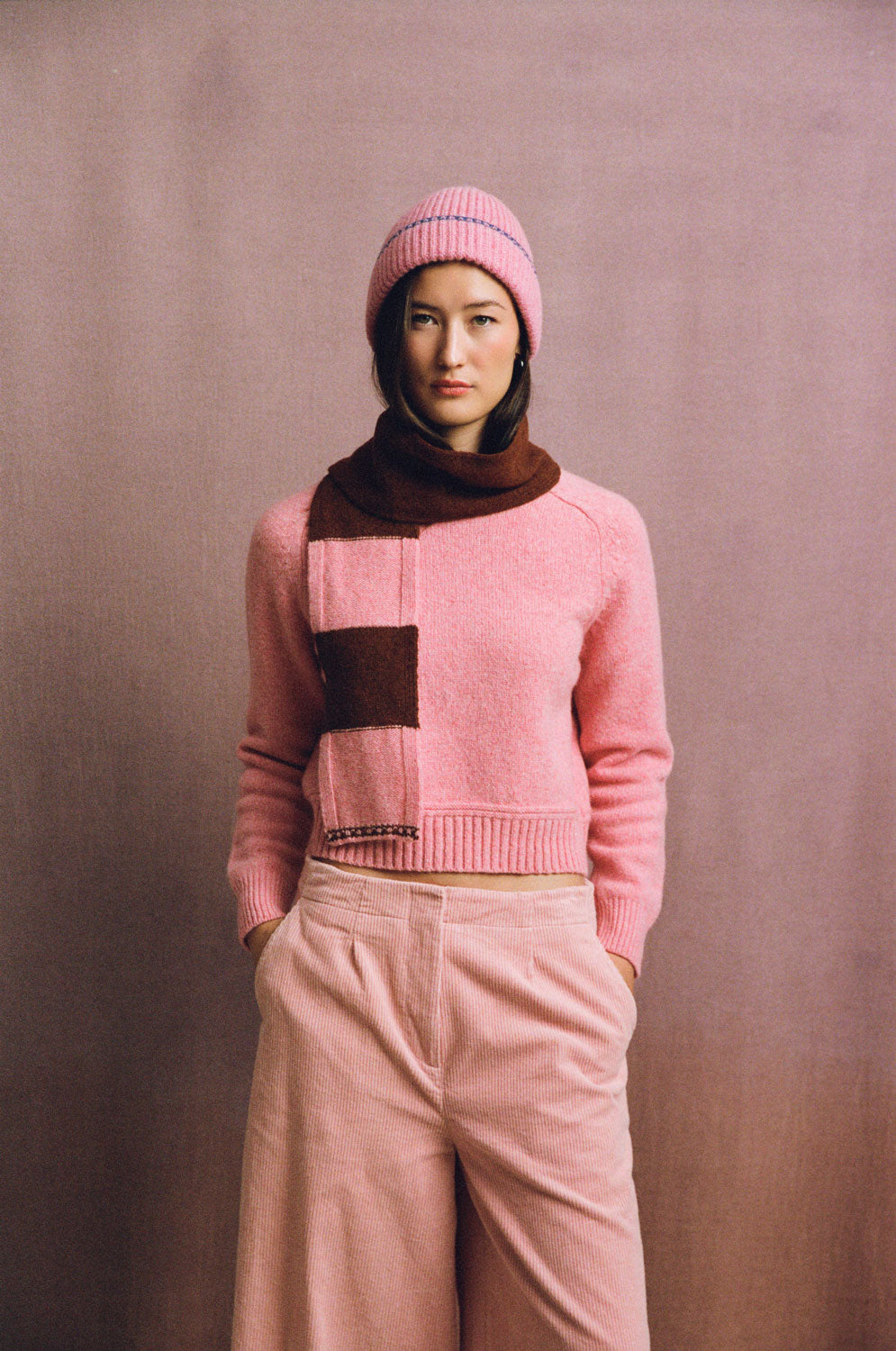Rosalind Sweater, Pink Lambswool & Cashmere