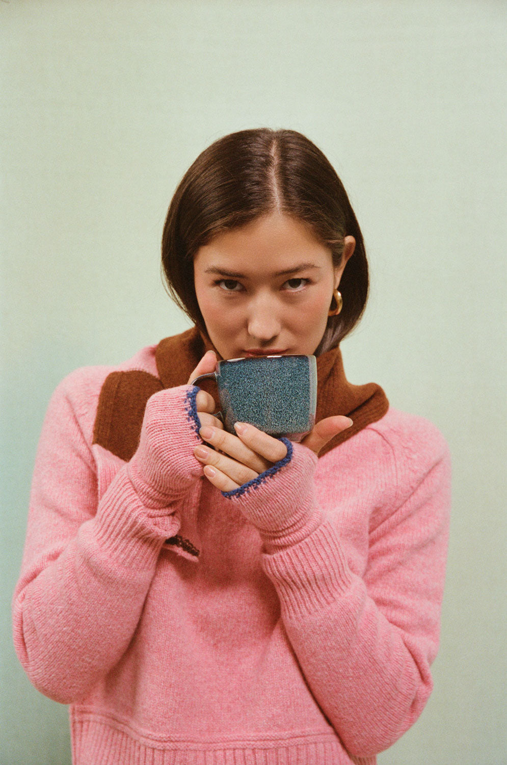 Rosalind Sweater, Pink Lambswool & Cashmere