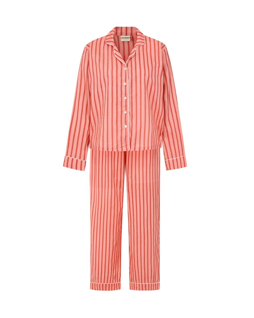 Pink Stripe Long Pyjama Set