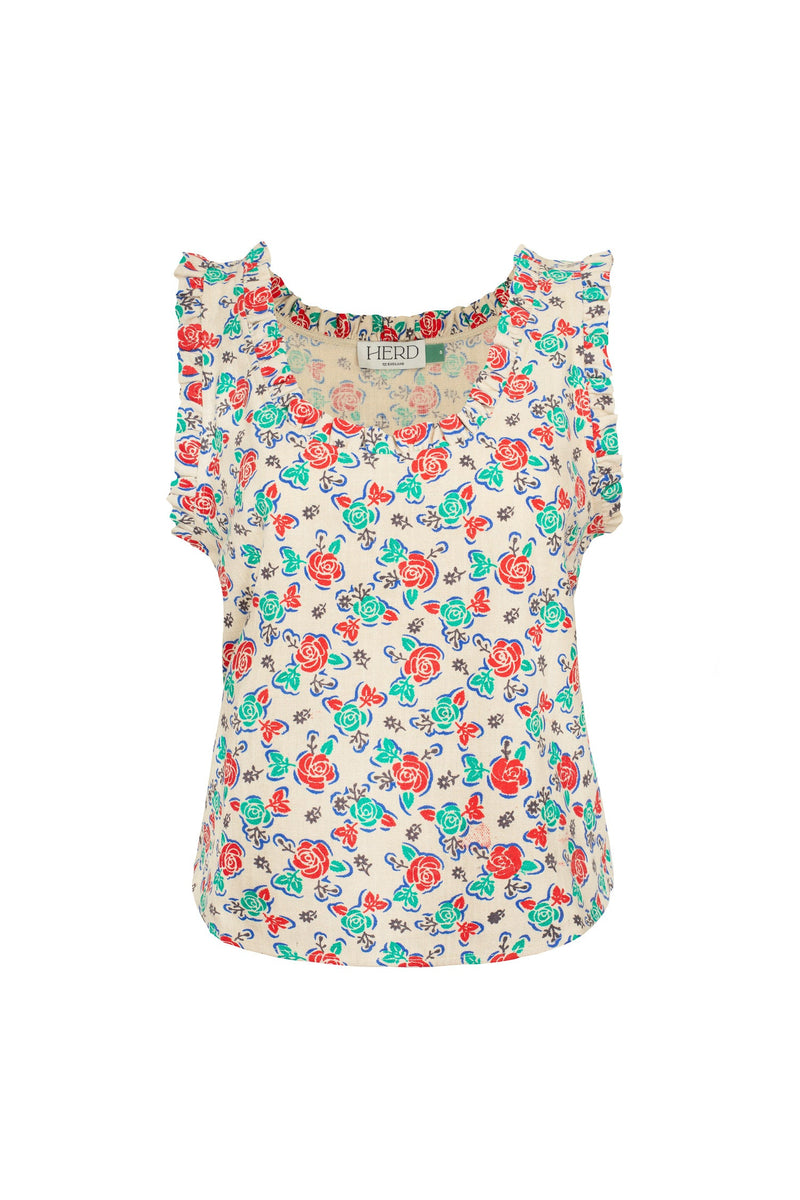 Quince Vest in Vintage Print