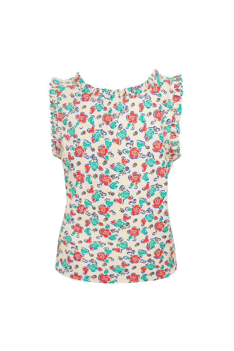 Quince Vest in Vintage Print