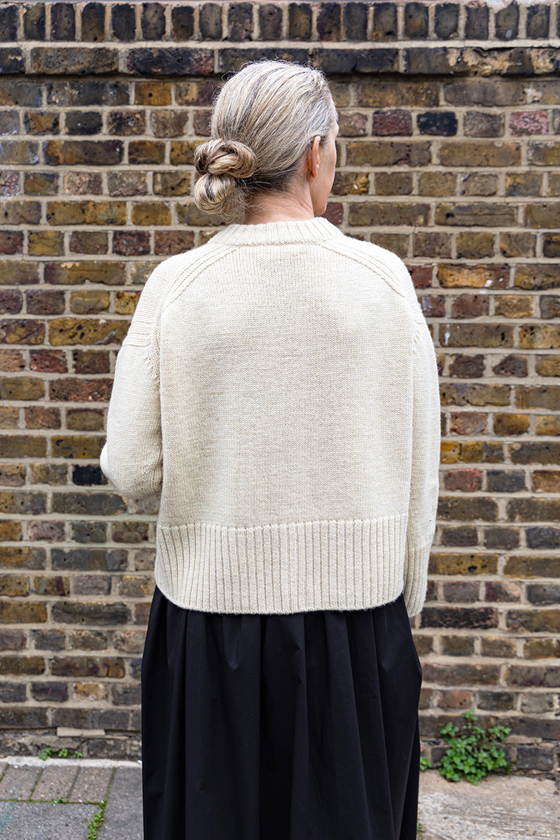 Raye British Wool Cardigan Butter Yellow