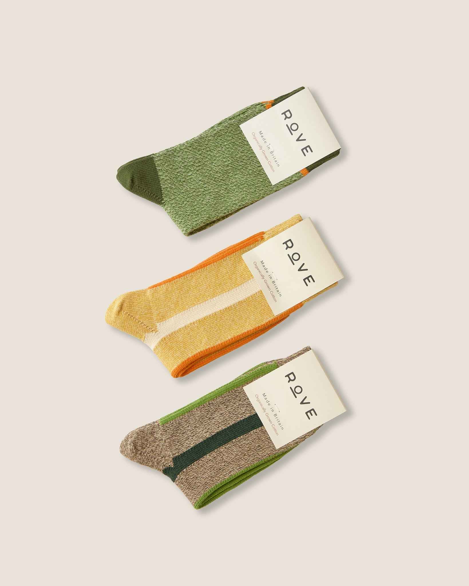 Organic Cotton Socks 3 Pairs | Green