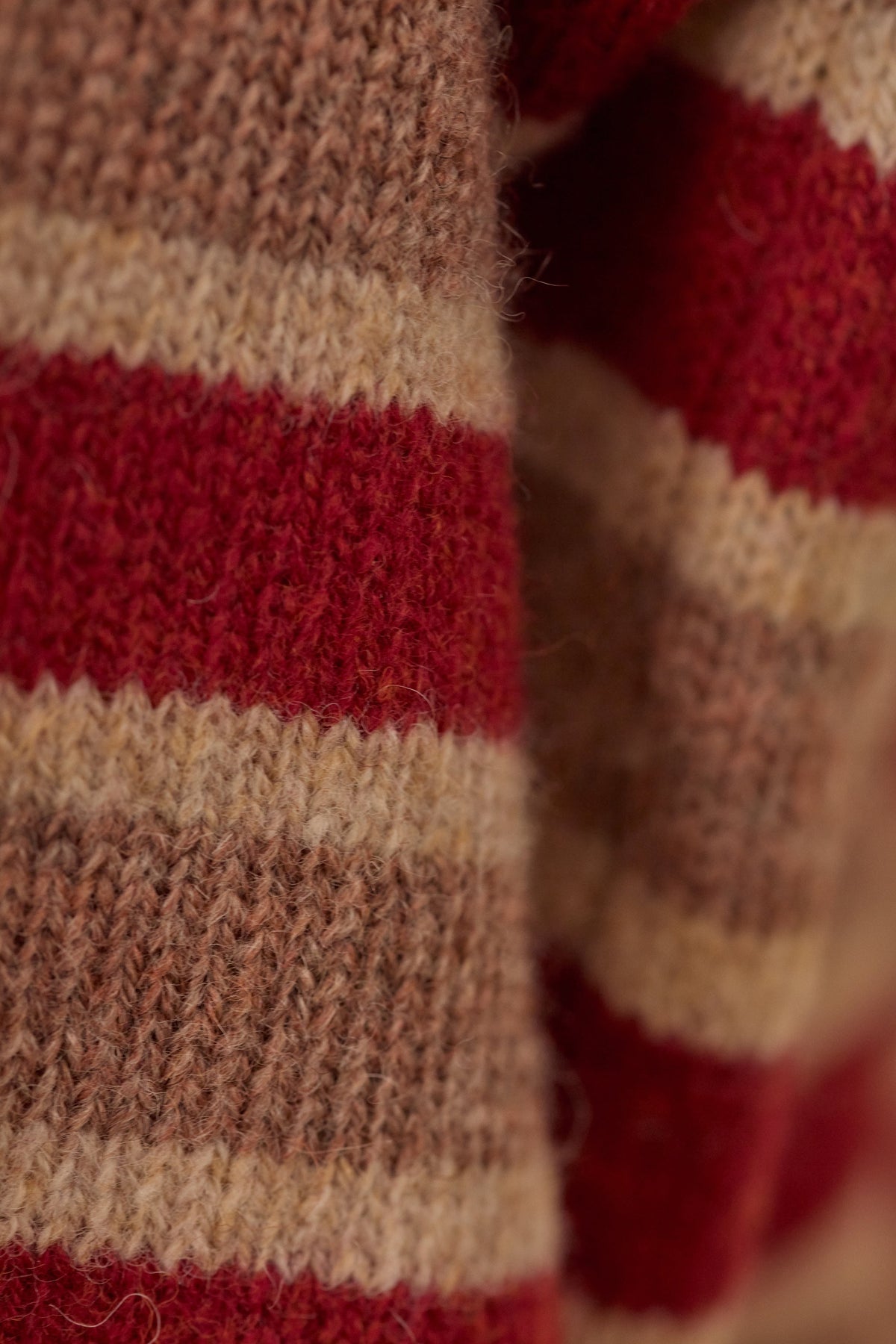 Striped Funnel Neck Sweater | Rose