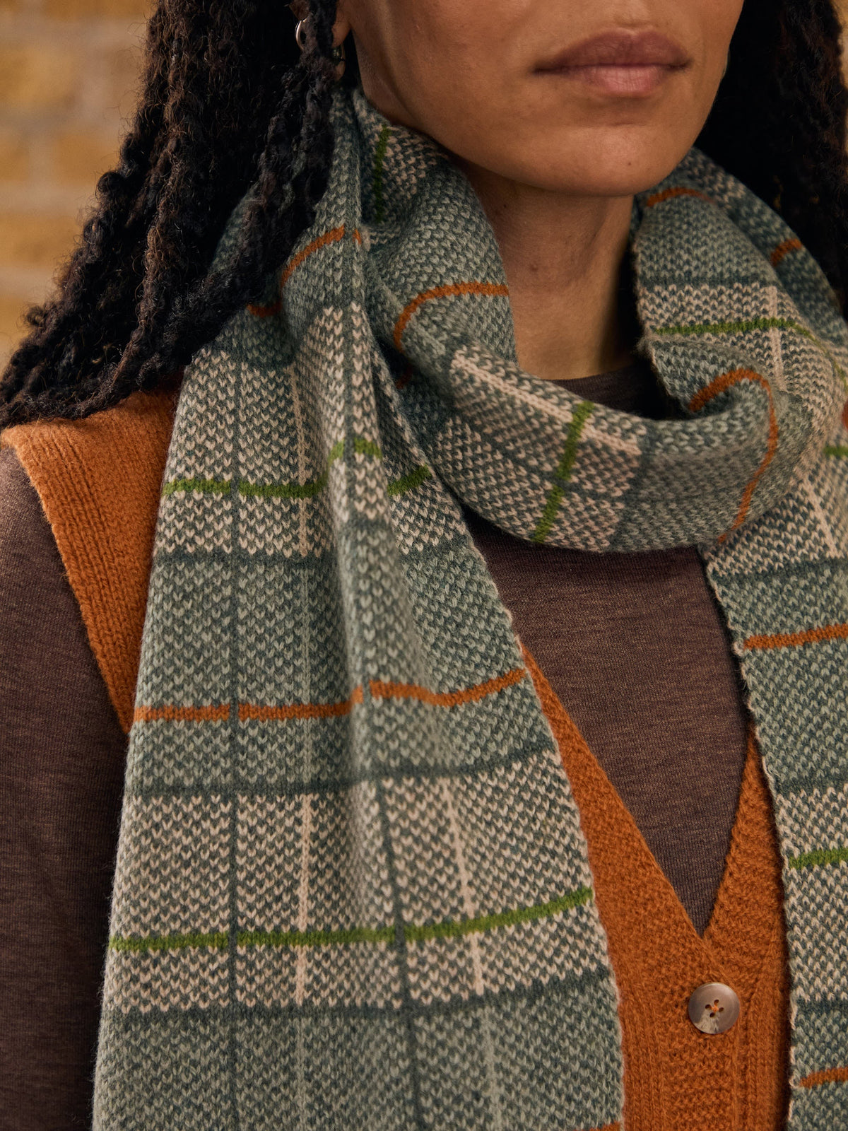 Heritage Check Scarf | Teal