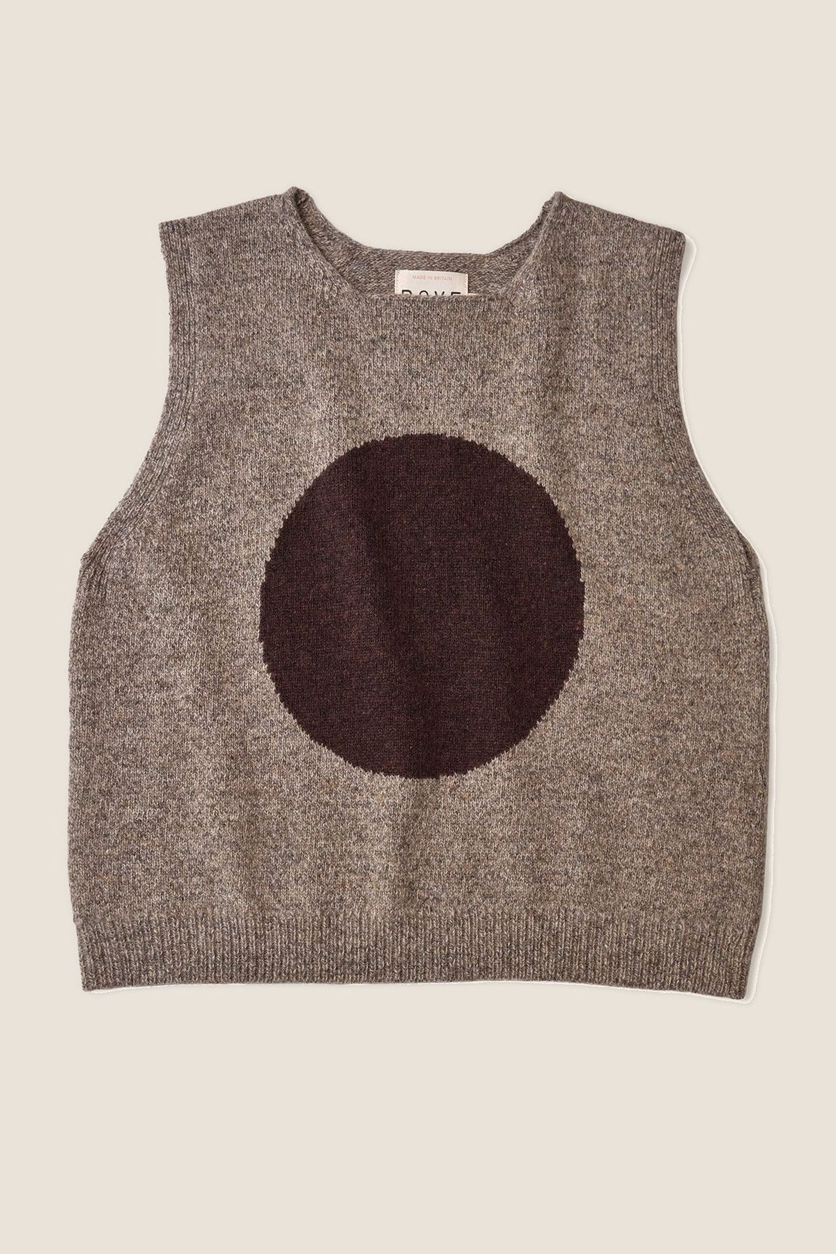 Dot Knitted Top | Brown