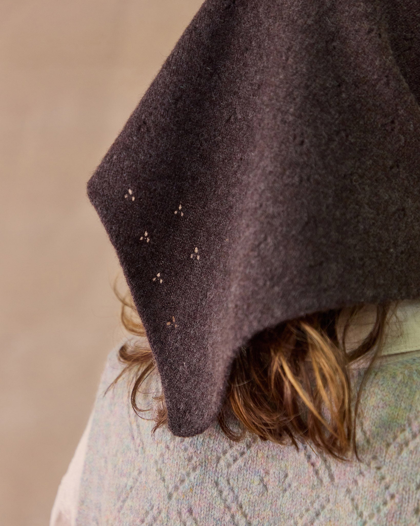 Pointelle Neckerchief | Dark Brown