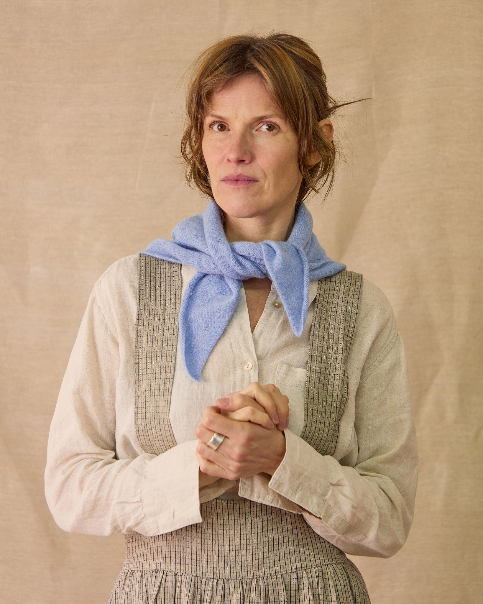 Pointelle Neckerchief | Cornflower