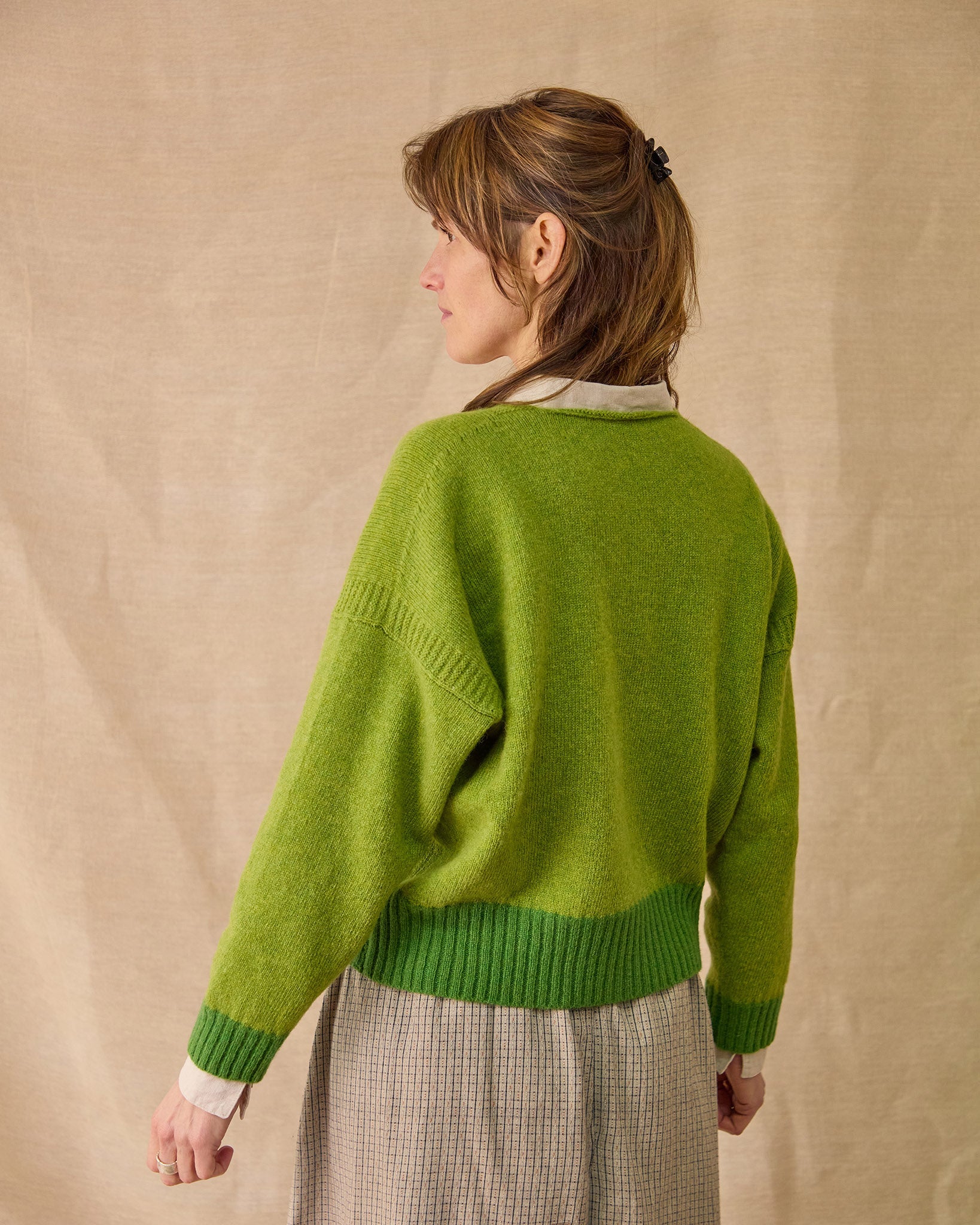 Boxy Cardigan | Chartreuse