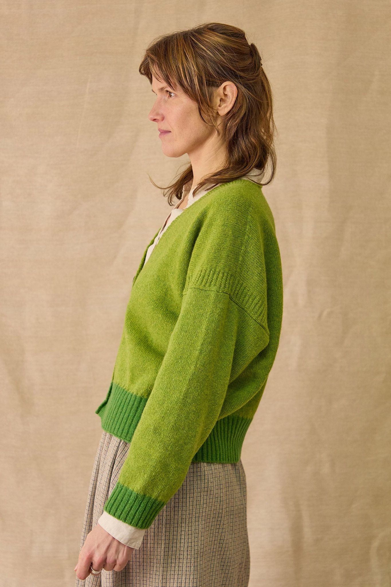 Boxy Cardigan | Chartreuse