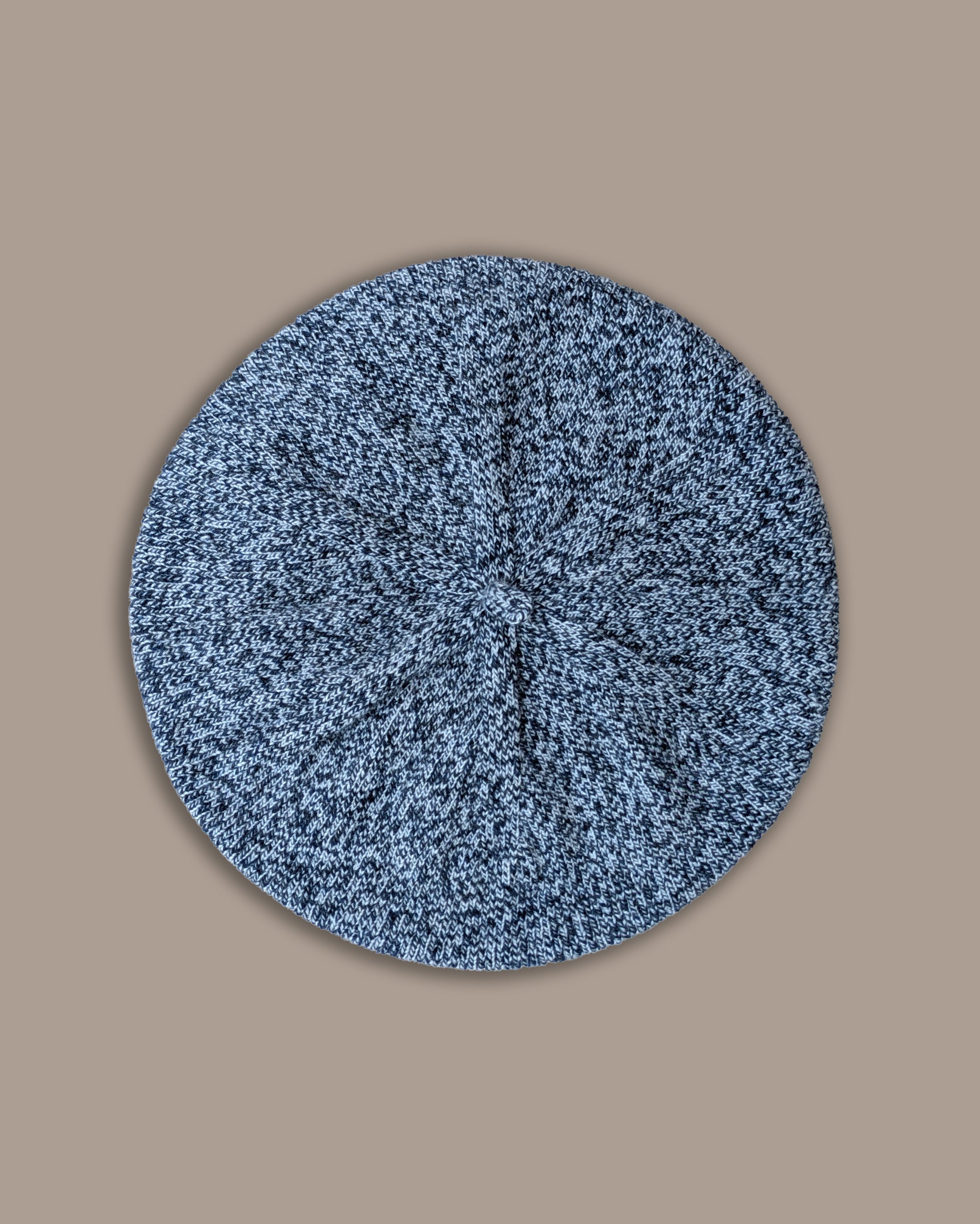 Womens Wool Beret | Cornflower Marl