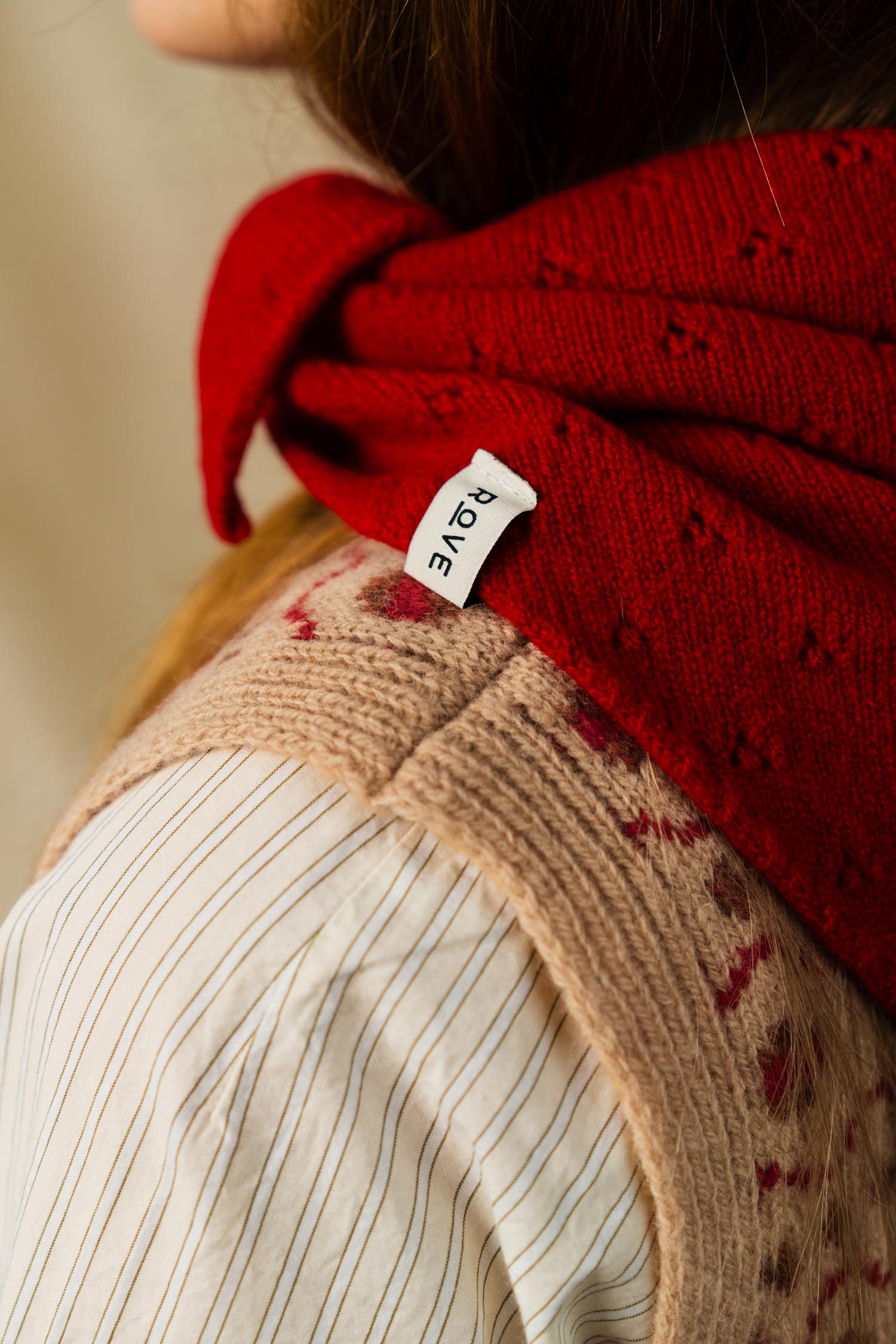 Pointelle Neckerchief | Red