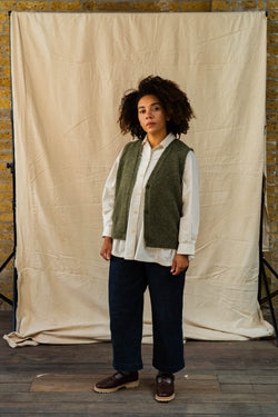 Button Up Vest | Olive