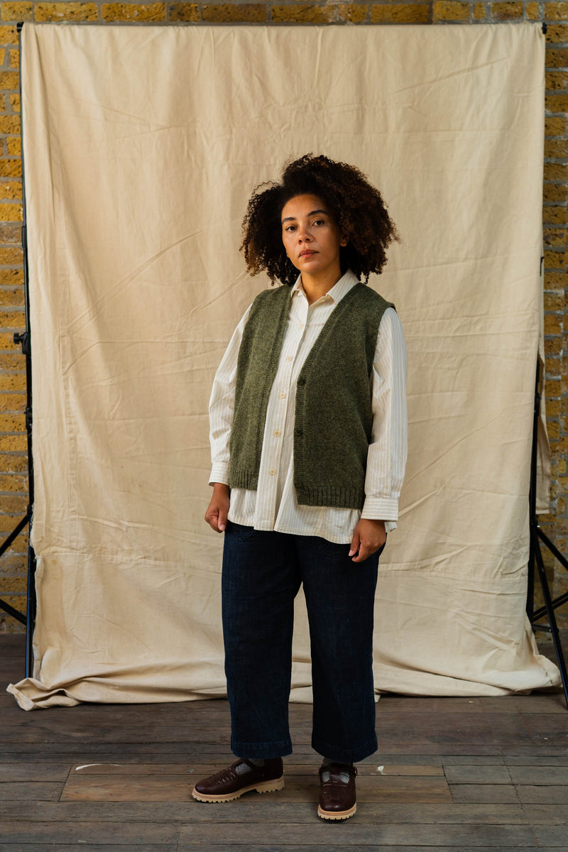 Button Up Vest | Olive
