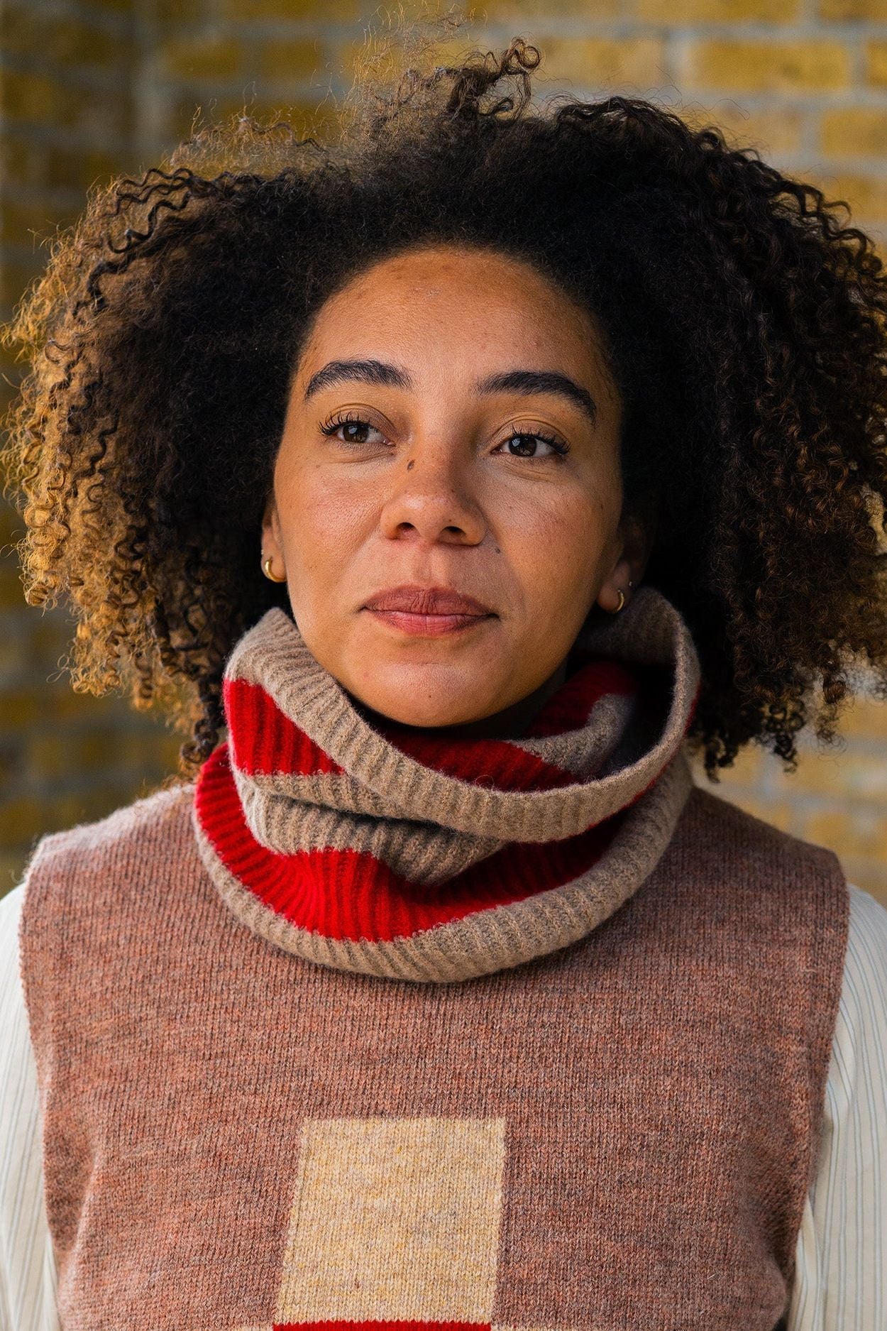 Stripe Fisherman Snood | Red