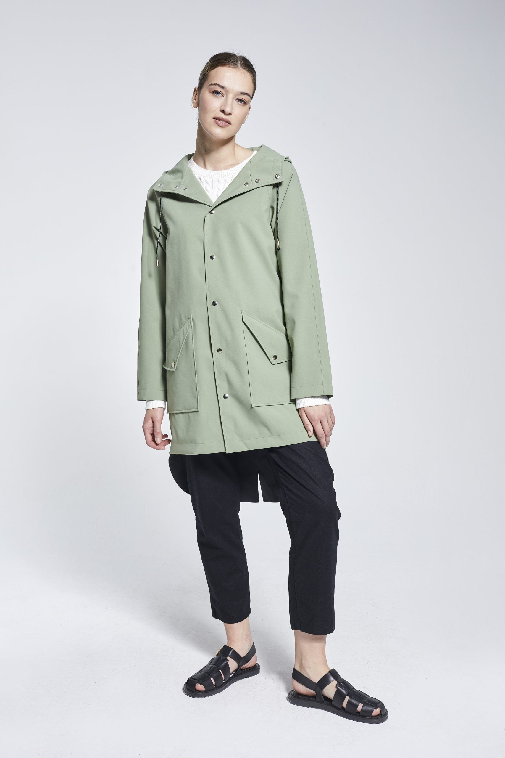 OLIVE CITY RAINCOAT - recycled materials