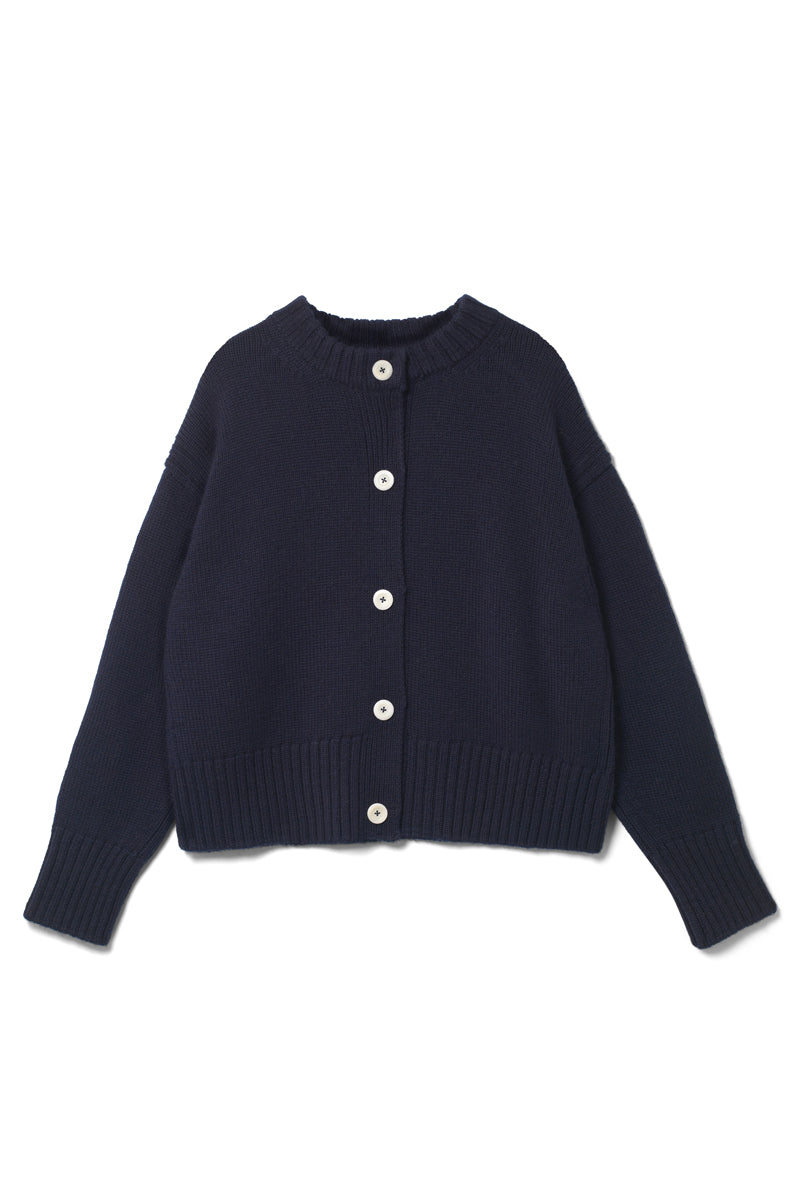 Raye British Wool Cardigan Navy