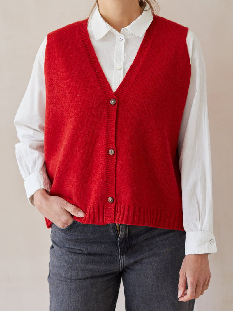 Button up knit vest sale