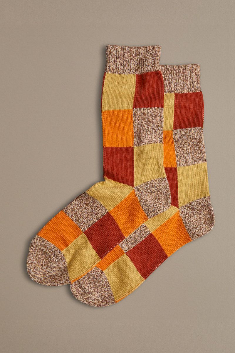 Red Organic cotton socks made in UK by Rove knitwear