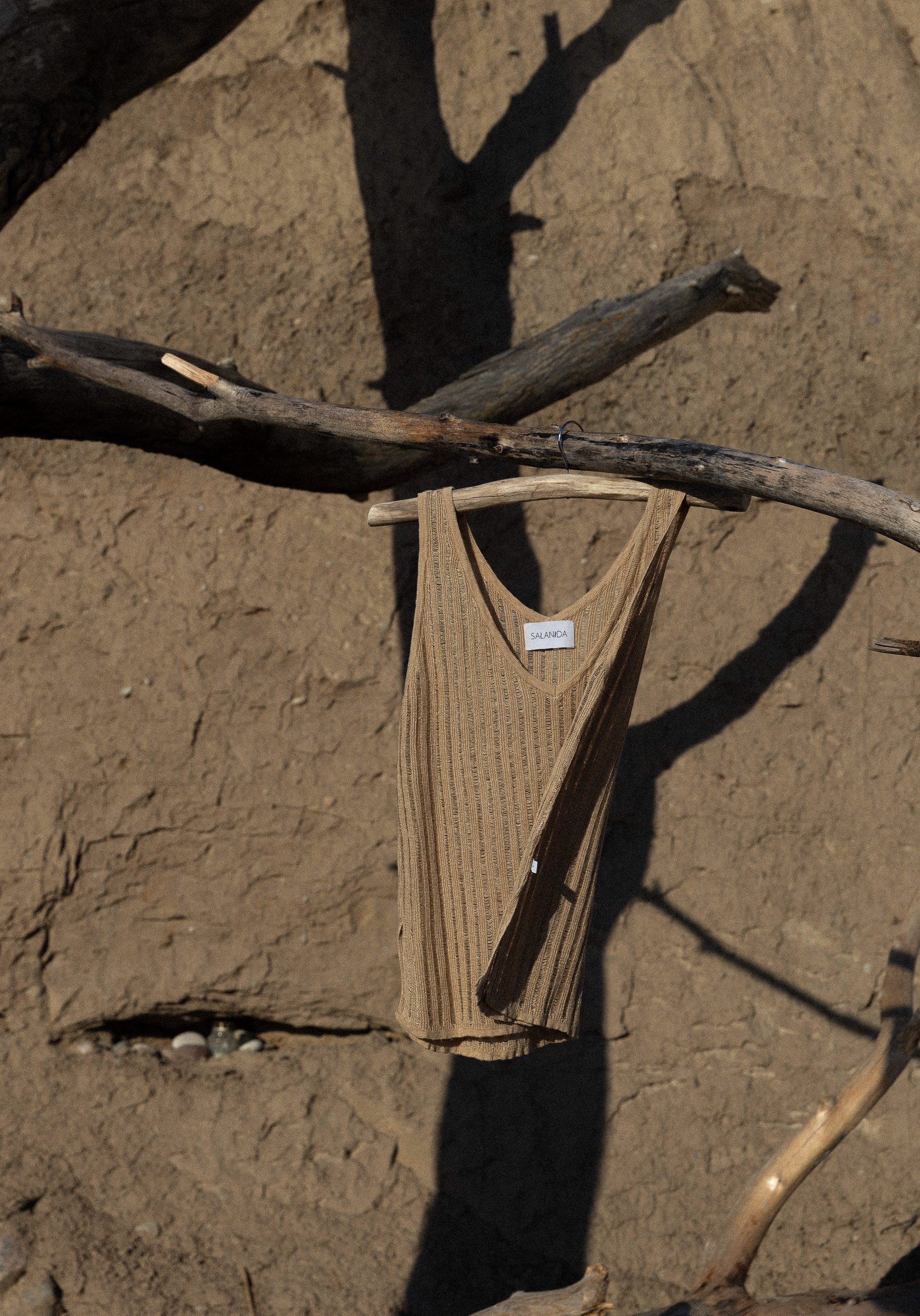 Caldo 100% Linen Tank Top Sand