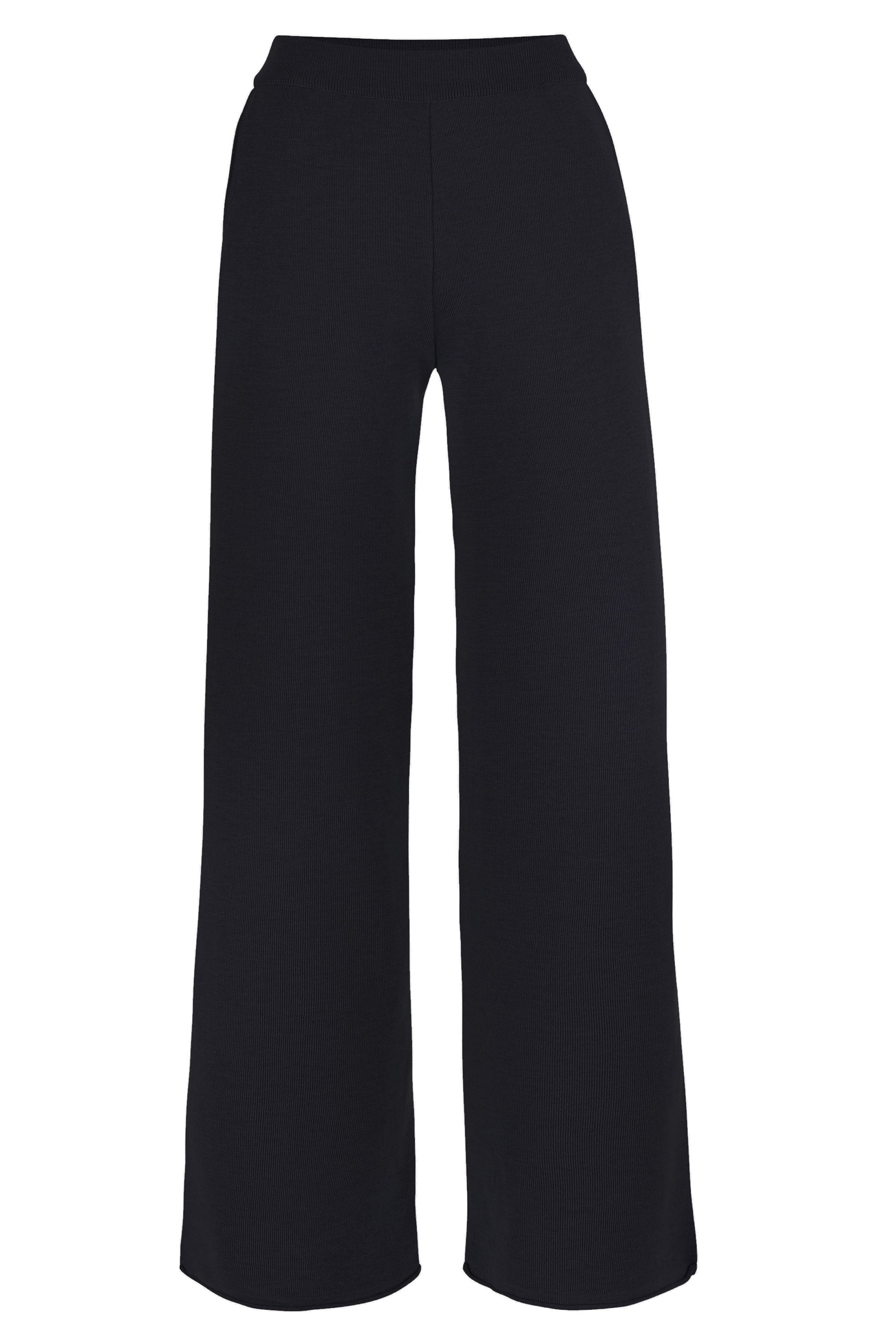 Bene 100% Merino Wide Pants Black