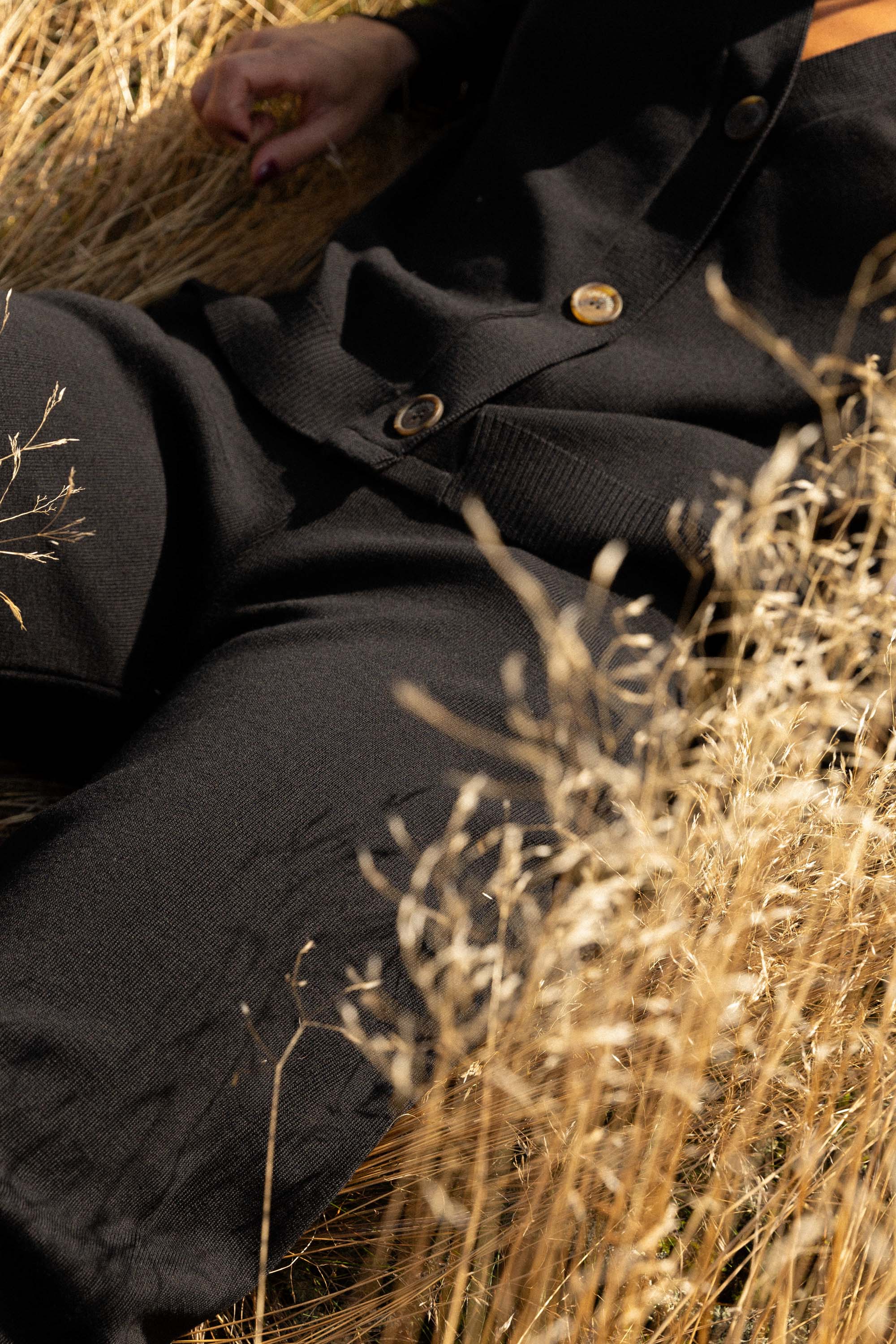 Bene 100% Merino Wide Pants Black