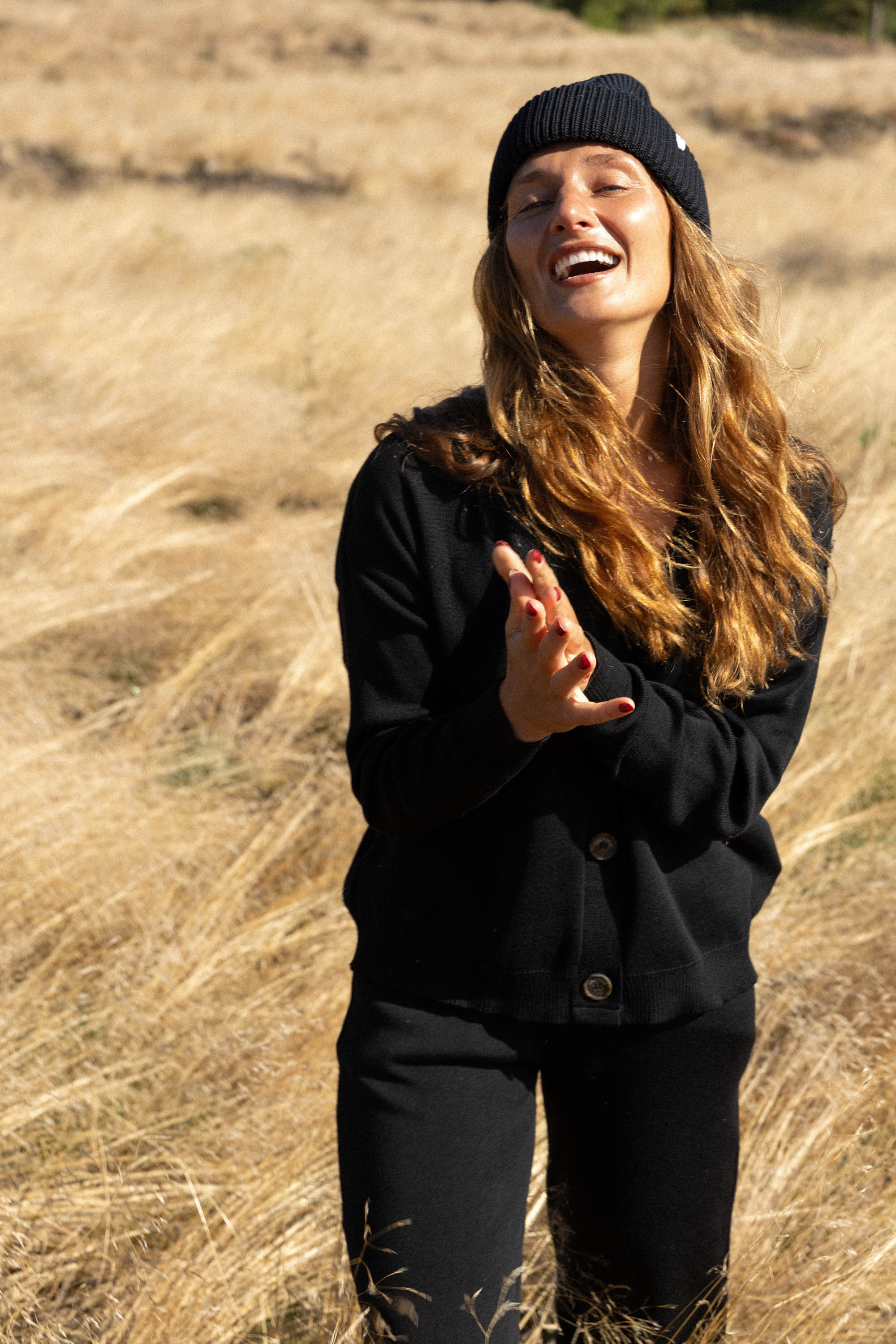 Bene 100% Merino Wide Pants Black