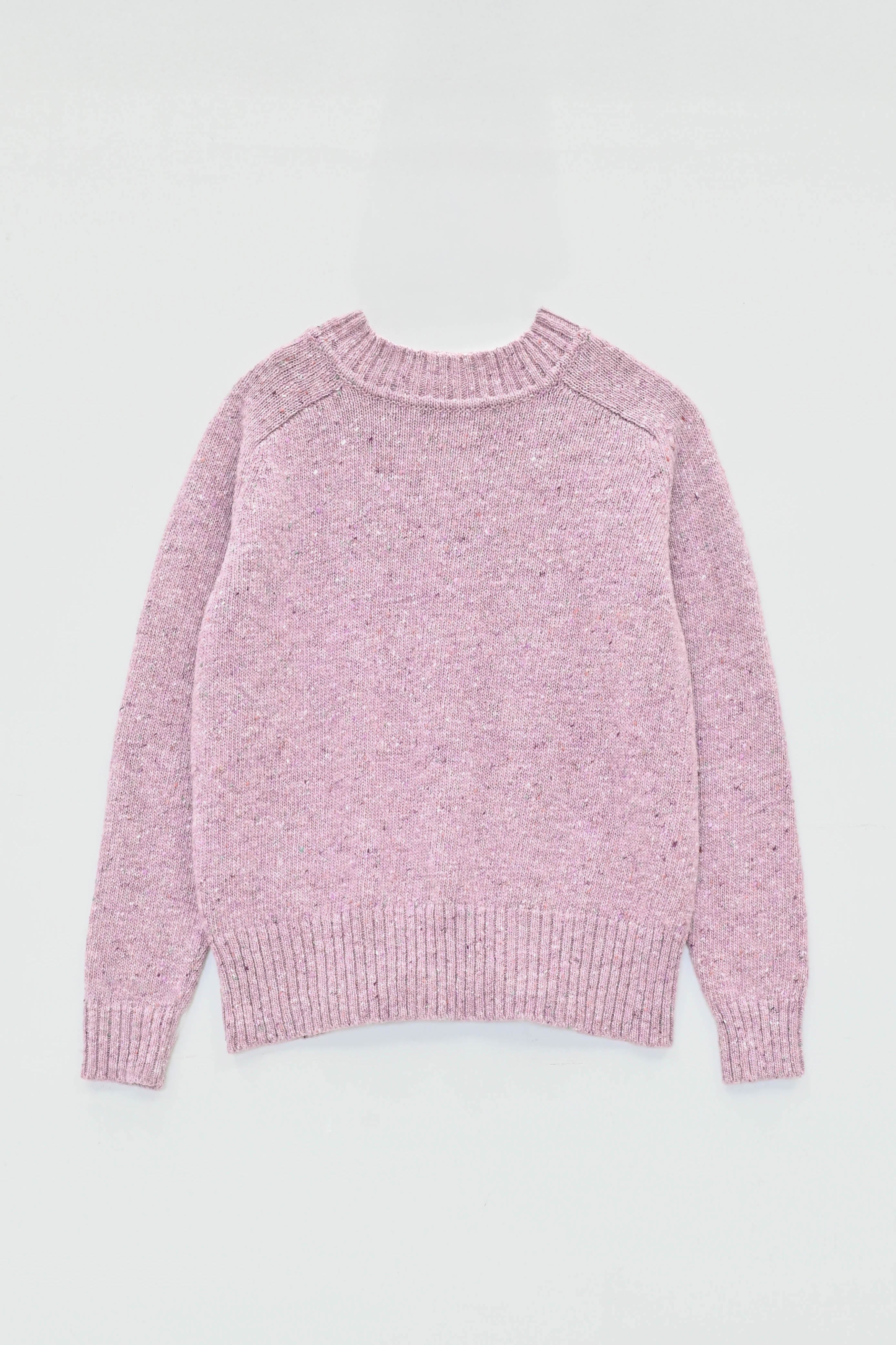 Donegal Merino Wool Sweater in Soft Lilac