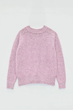 Donegal Merino Wool Sweater in Soft Lilac