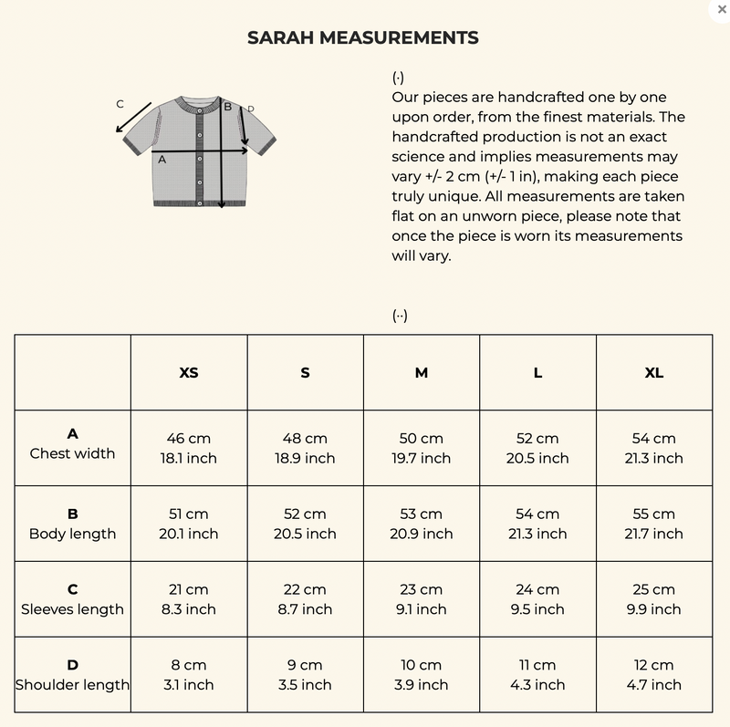 SARAH Short-Sleeve Cardigan in Organic Cotton